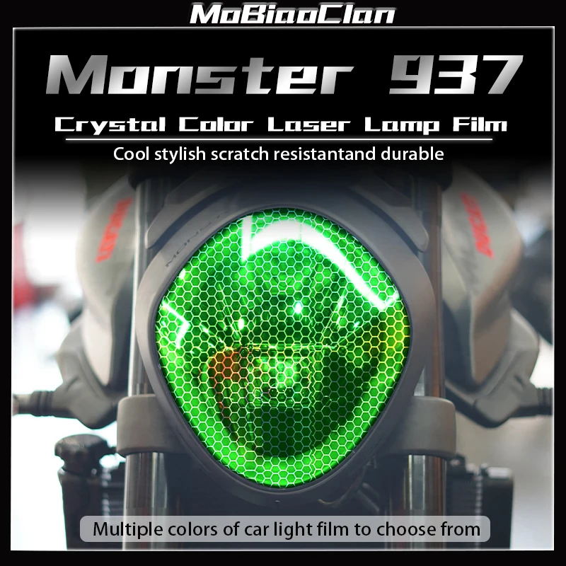 

For Ducati Monster 937 950 Headlights and taillights color change durable honeycomb laser film modification accessories