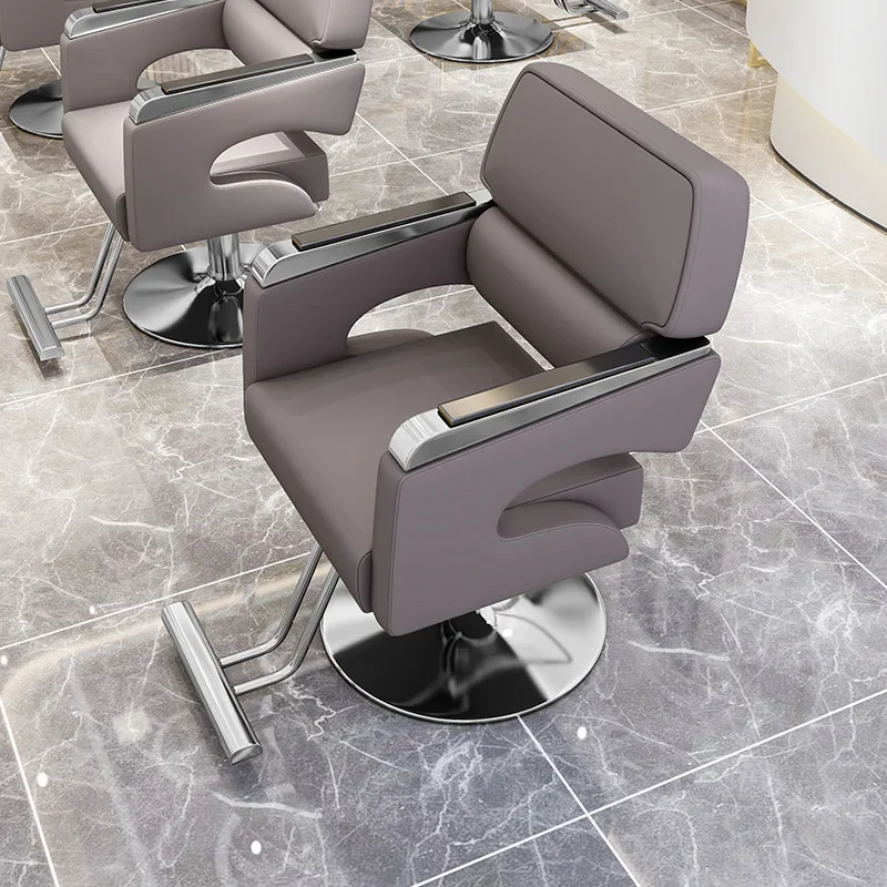 Barber shop chair, hair shop chair, hair salon special simple hair cutting seat, perm and dyeing chair can be reclined