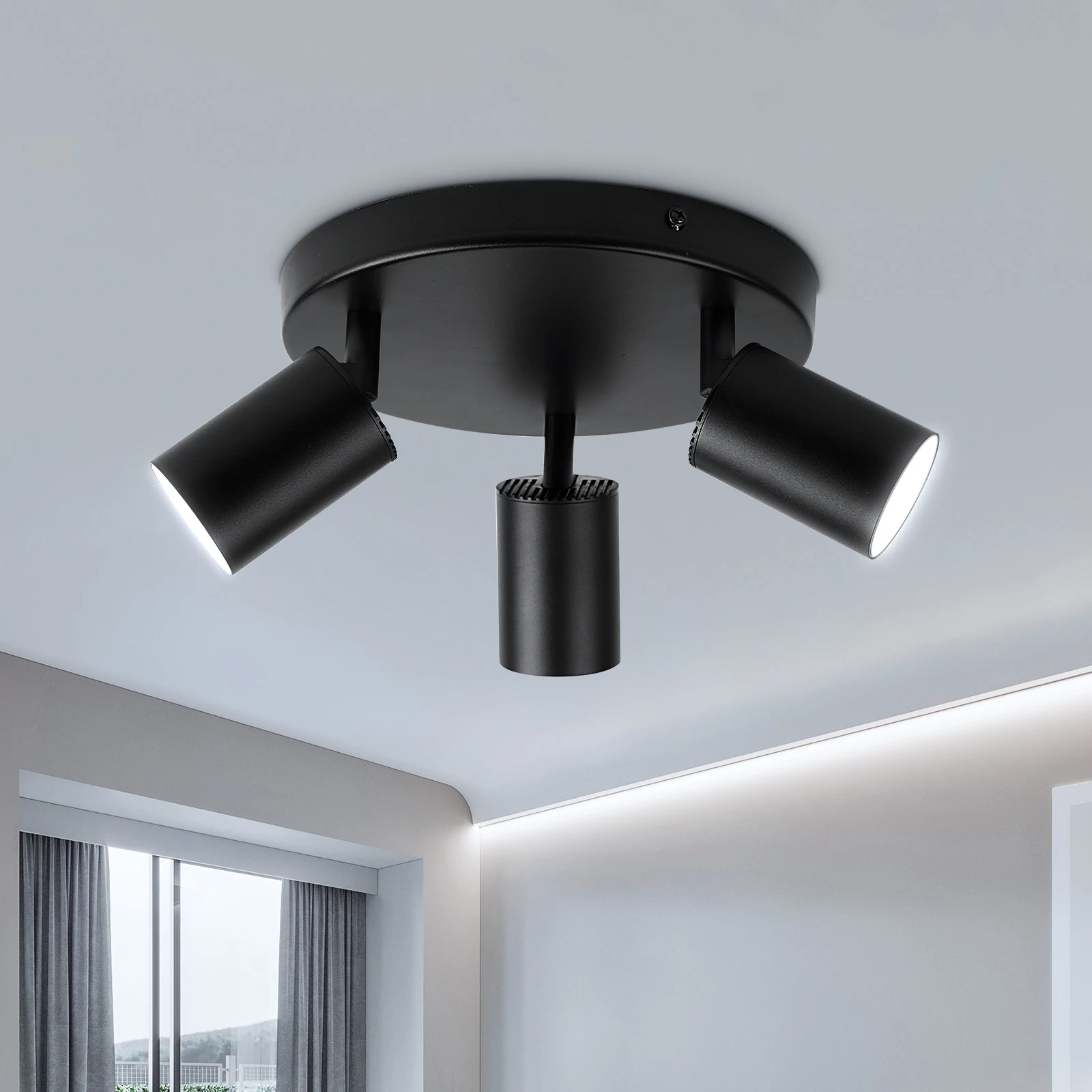 Ceiling Spot Light GU10 Led Chandelier Rotatable Head Home Interior Modern Ceiling Lamp for Living Room Bedroom Room Decoration
