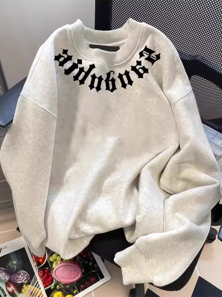 

Large Size Hoodl Sweatirt Men's Trendy Hip Hop Thiened Fce Autumn Winter Casual Streetwear Anti Oil Waterproof