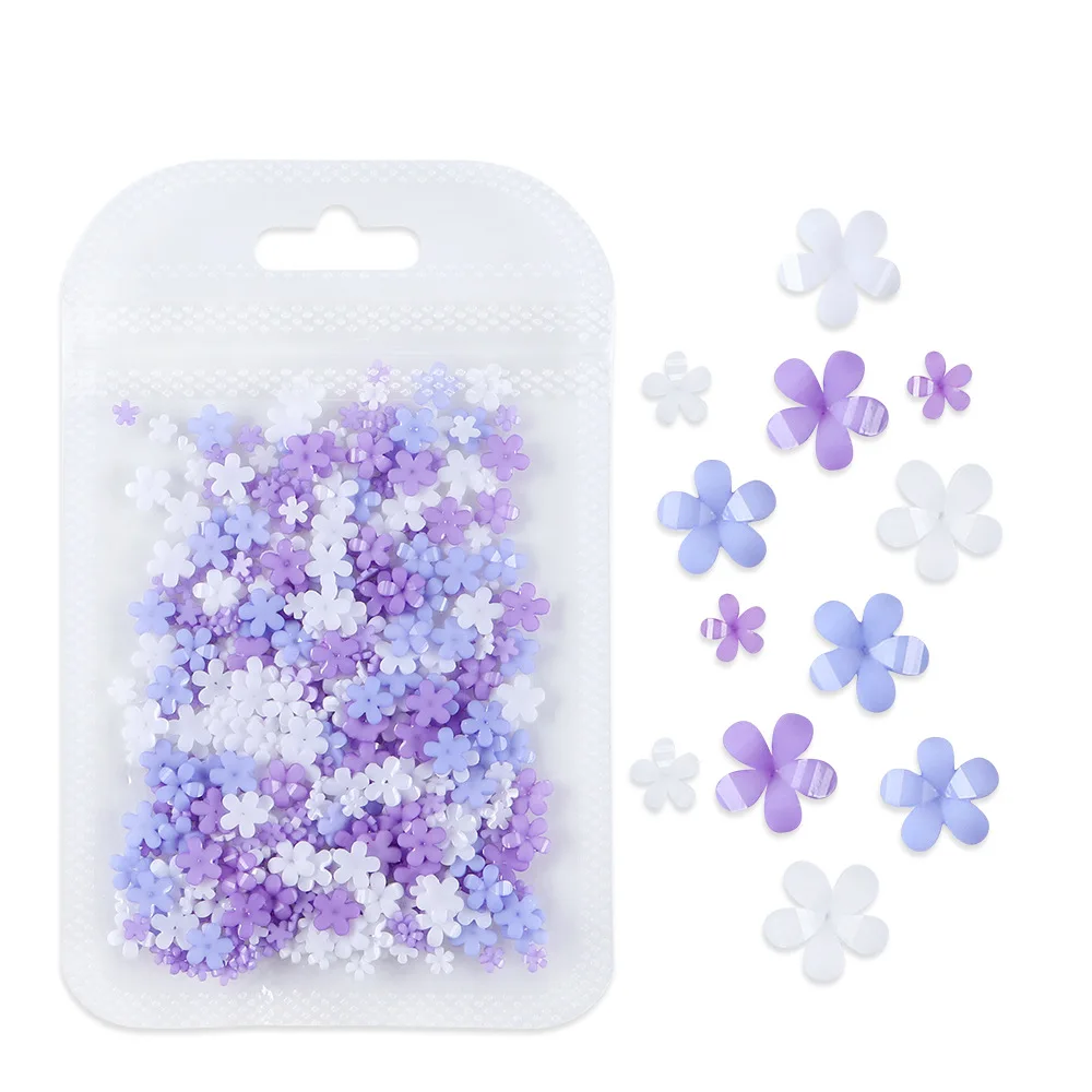 

Pentapetal Flower Flower Nail Decorations Manicure Accessories Nail Supplies Flower Nail Accessories Resin Mixed Size