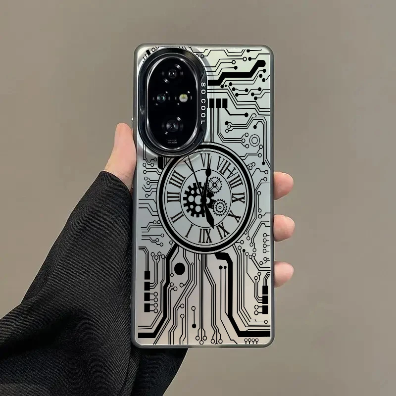 ل Honor200 Pro 200Lite Honor90 Lite Honor70 Honor50 4G 5G المضادة للخدش المضادة للانزلاق الفاخرة الكرتون نمط الليزر جراب هاتف رقم 43