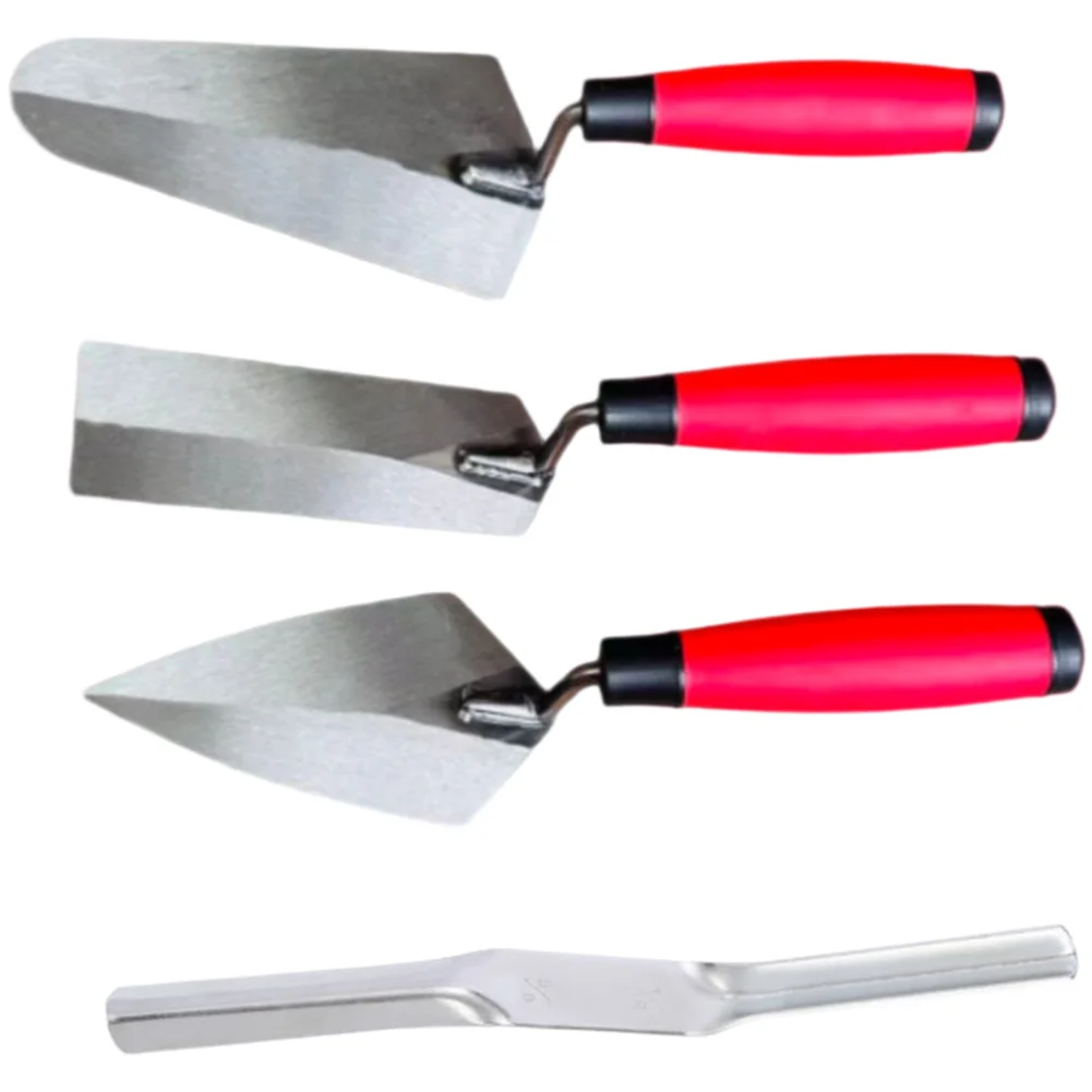 4pcs Trowel Scraping Putty Tool Concrete Finishing Tool Carbon Steel Trowel Plaster Trowel For Bricklaying And Joint Pressing