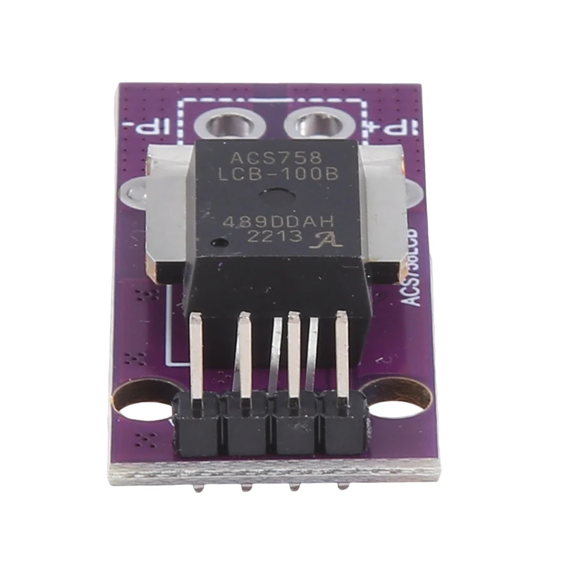 ACS758 ACS758LCB-050B Current Module Linear Hall Current Sensor PFF-T Current Detection 3-5V 100A Easy Install