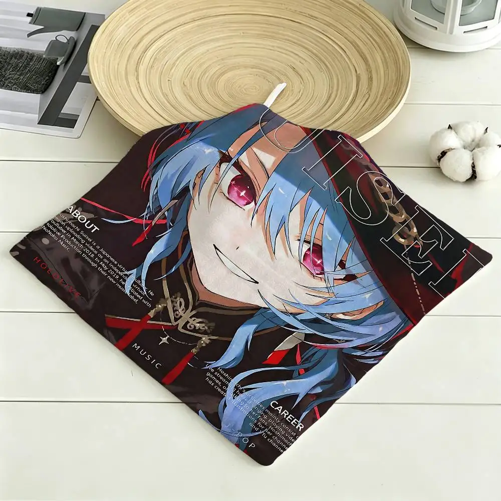 Singer Hoshimachi Suisei Multi-scene Polyester Cotton Towel, Hanging Hand Wiping Cloth for Kitchen Bathroom Hotel