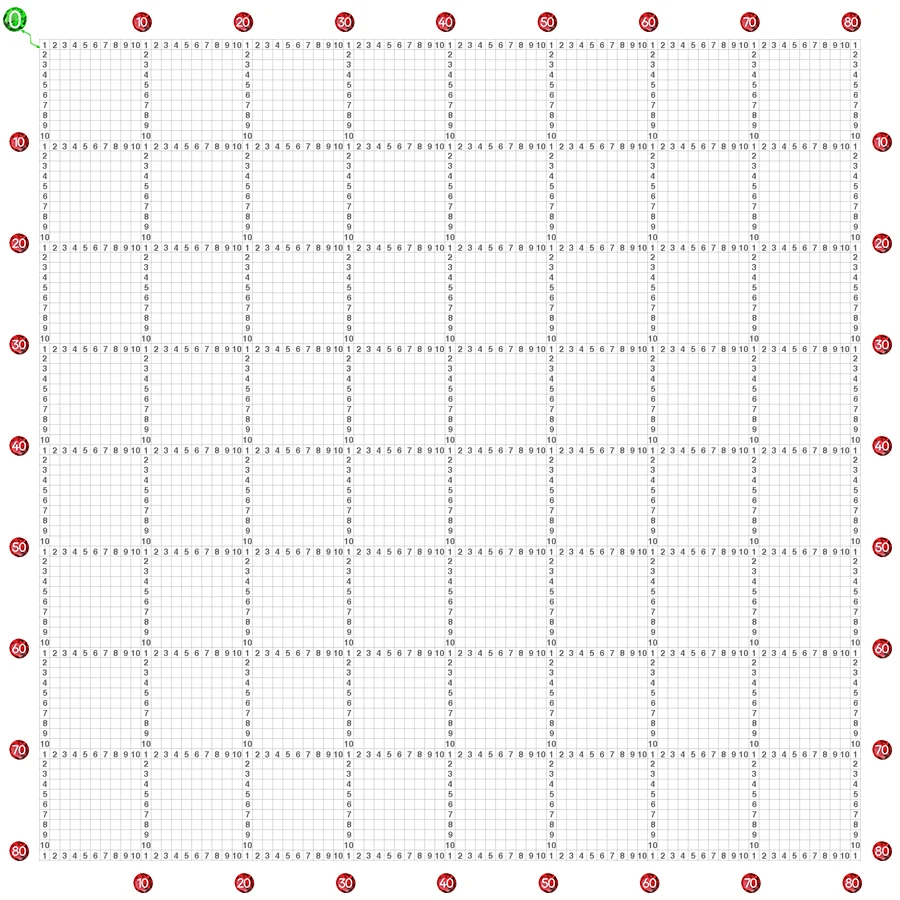 Evermoment Big Size Blank Canvas with Poured Glue For Diamond Empty Grid 10x10 Marking Line Cross Stitch Conversion Material BC1