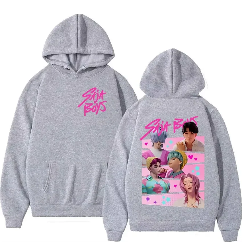 2025K-pop Saja Jongens Demon Hunters Print Hoodies Mannen Vrouwen Lange Mouw Sweatshirt Populaire Mode Y2k Fleece trui