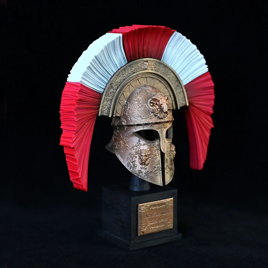 Spartan Centurion Helmet Statue 135mm Resin Desk Decor Office Home Figurine Gift Vintage Collectible