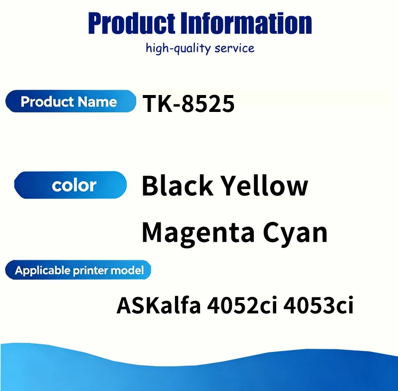 1 SET Europe/Middle East/Africa TK 8525 TK-8525 TK8525 Toner Cartridge with chip Compatible For kyocera TASKalfa 4052ci 4053ci