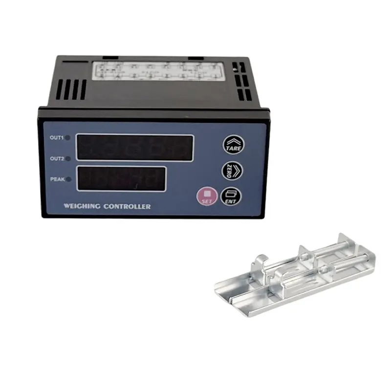 Hot Trend-10-28V Digital Weighing Controller Dual 5-Digit Display Force Meter Load Cell Indicator 2 Relay Outputs Peak Hold
