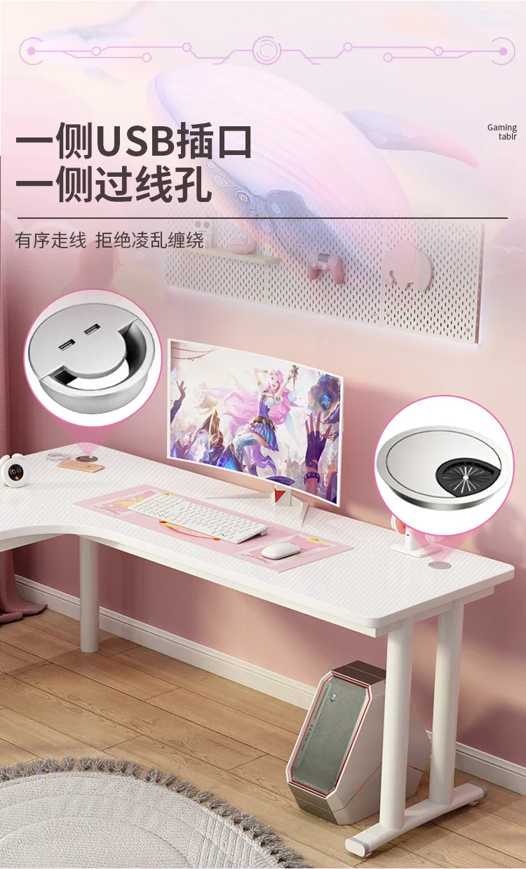 

Corner Computer Desk with Bookshelf – L-Shaped Gaming Table with Pegboard Organizer, Ergonomic Study Workstation for Students