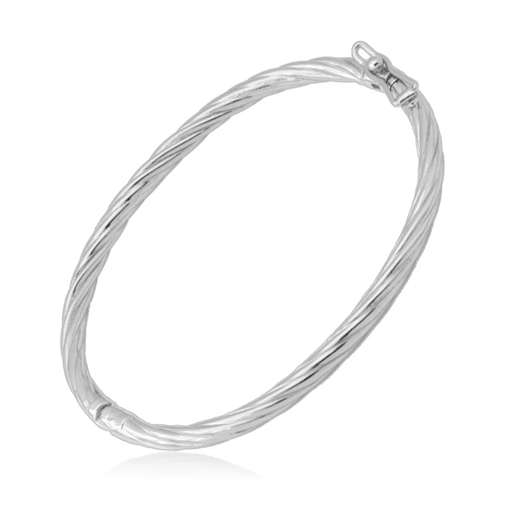 Twisted Wire Cable Bangle Bracelet for Women Cuff Minimalist Daily Jewelry