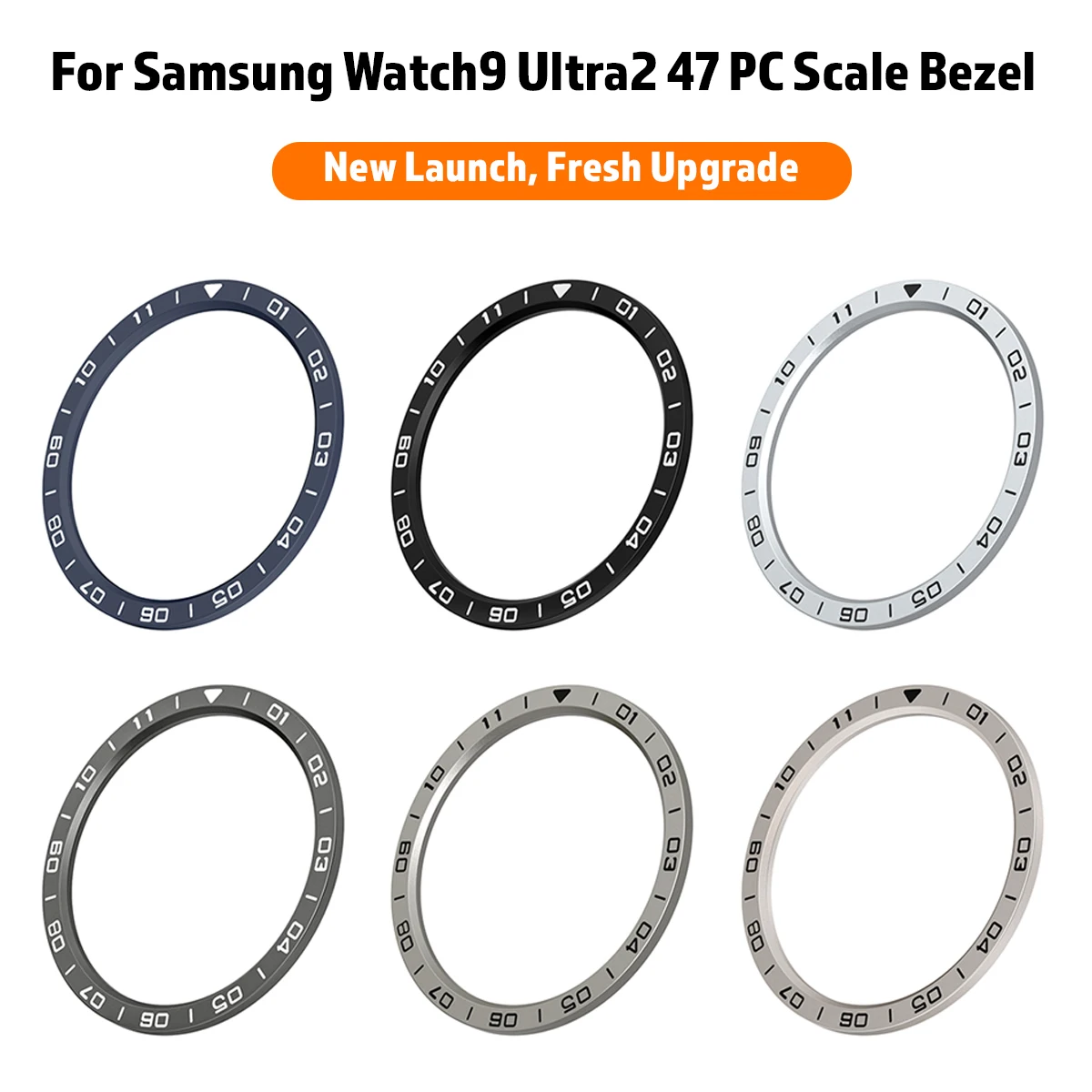 Hard PC Bumper Ring for Samsung Galaxy Watch Ultra 2 2026 Scale Bezel Slim Anti-Scratch Shockproof Replacement Accessories Set