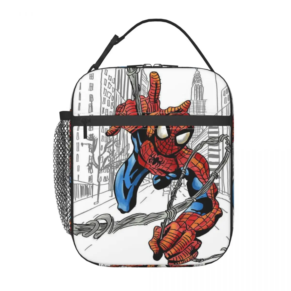 

Изолированная сумка для обедов Marvel Spider-Man, подходит для работы и учебы, герметичный и сохраняющий холод контейнер для еды Avengers.
