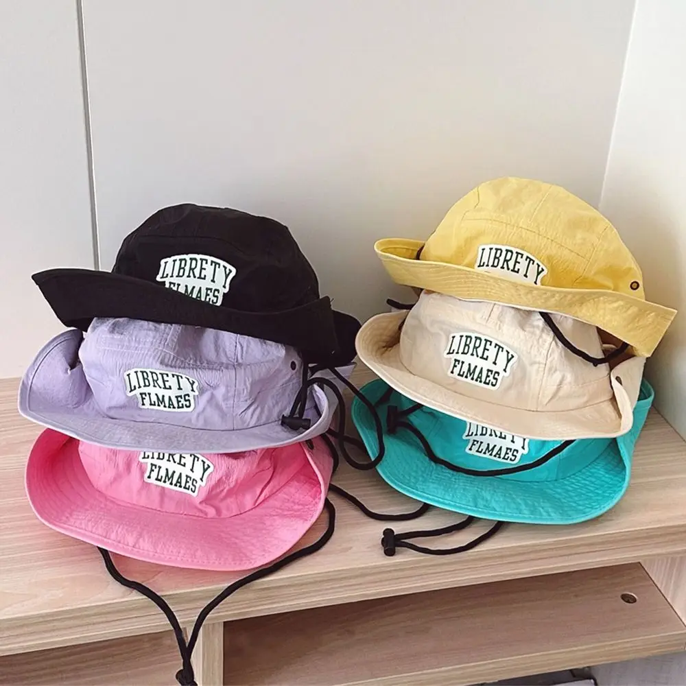 Kids Bucket Hat Summer Camping Hiking Cap Anti-UV Sun Hat Mountaineering Caps Panama Hat for Boys Girls