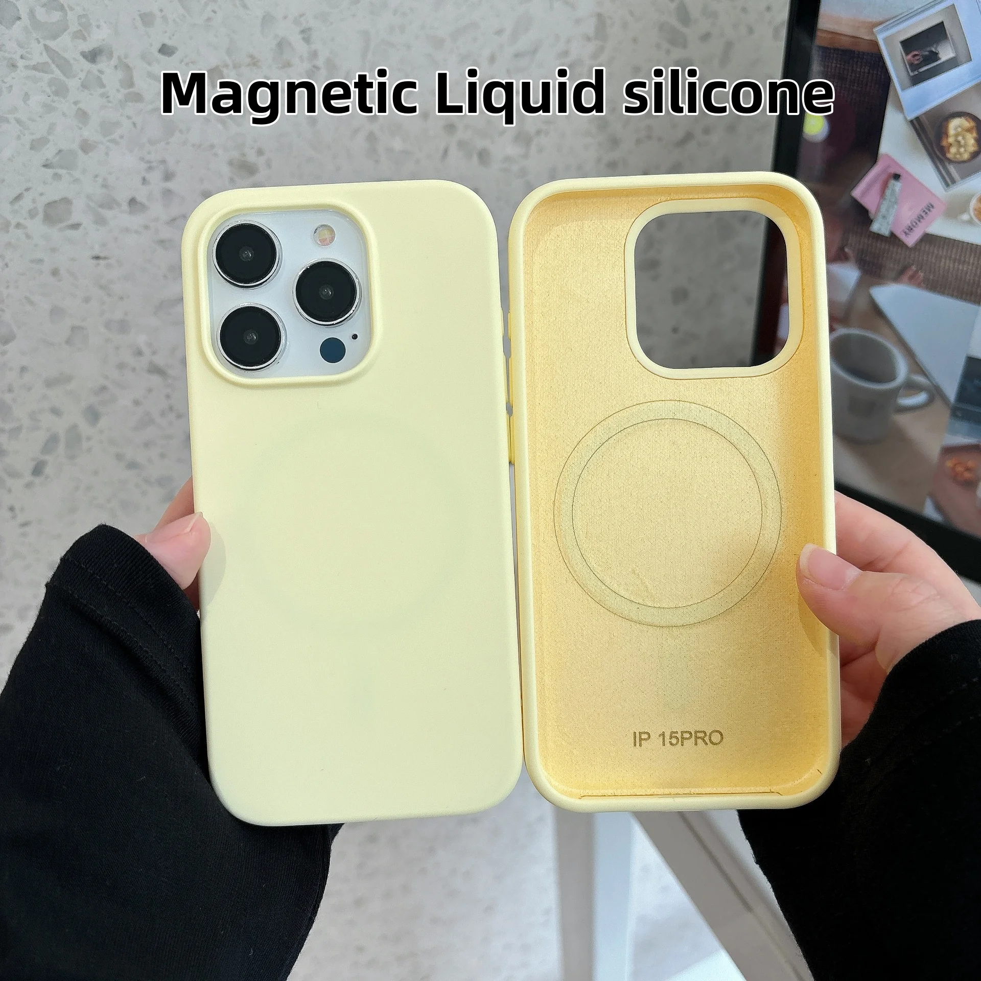 حافظة ناعمة من السيليكون السائل المغناطيسي الأصلي Magsafe لهاتف أبل آيفون 16 14 12 15 13 Pro Max غطاء شعار كامل للشحن اللاسلكي