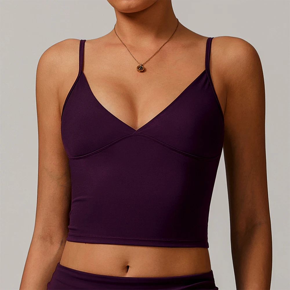 

Women's V-Neck Workout Top Versatile Compression Yoga Tank Moisture-Wicking Slim-Fit Activewear for Yoga Running Gym Streetwear