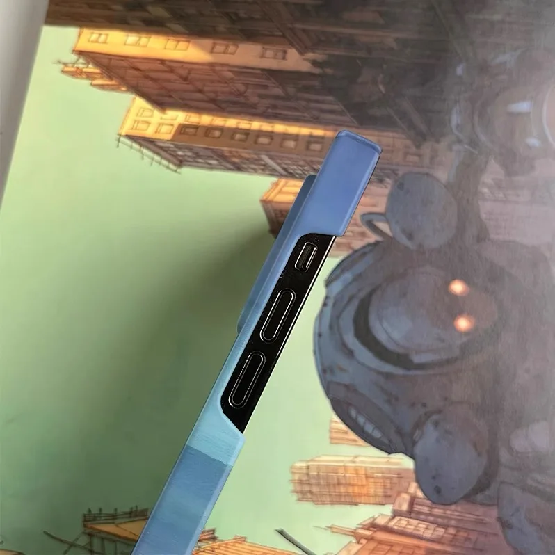 الأزرق النفط اللوحة القمر المؤمن الفن جراب هاتف آيفون 16 15 14 13 برو ماكس 12 11 برو الغطاء الخلفي XS XR 7 8 زائد SE 2020 Funda