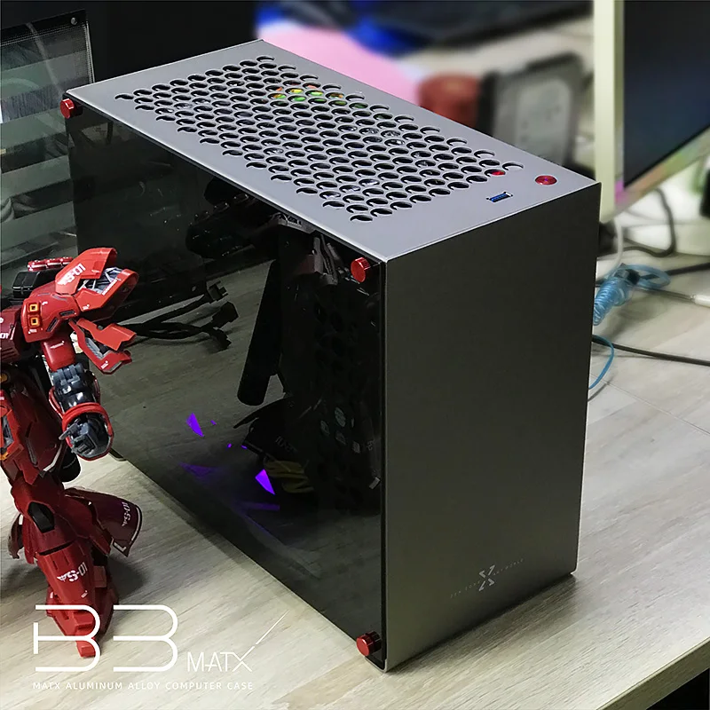 ZZAW Braveman B3 MATX กรณีสำหรับ PC อลูมิเนียมแชสซี SFX Power Micro เดสก์ท็อป Mini ITX DIY สำหรับเกมและบ้าน