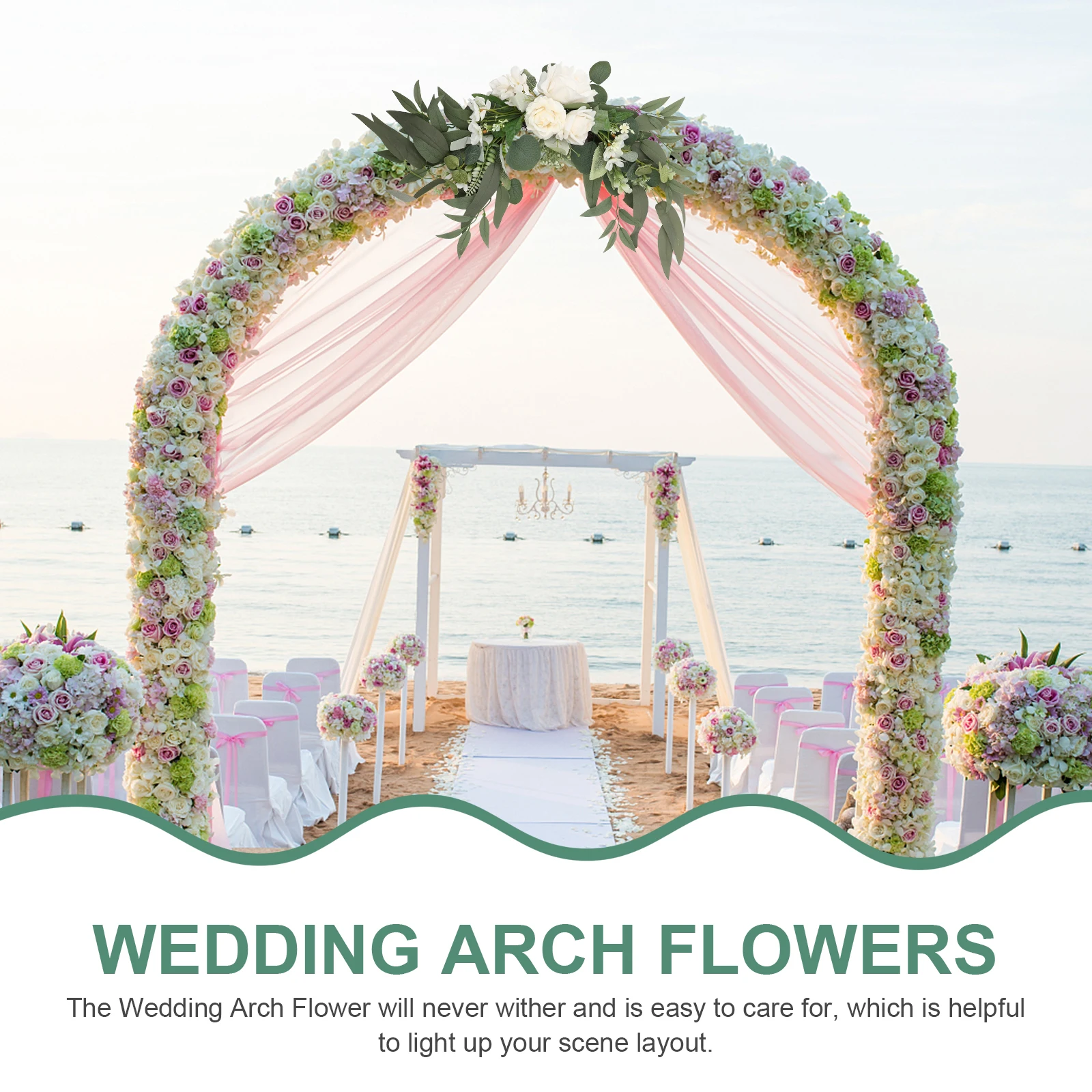 

1 set 1 Set Wedding Arch Flowers Artificial Flower Decoration For Welcome Board Sign Rustic Floral Garland Swag Party Supplies