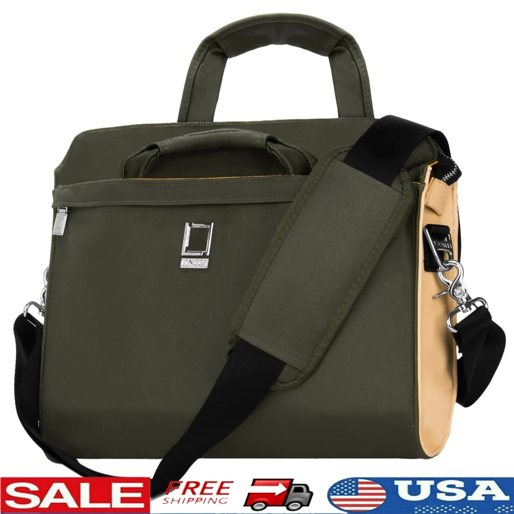 

Business Laptop Messenger Bag Waterproof Twill Briefcase Style 12-13.3 Inch Laptops with Removable Strap and Multiple