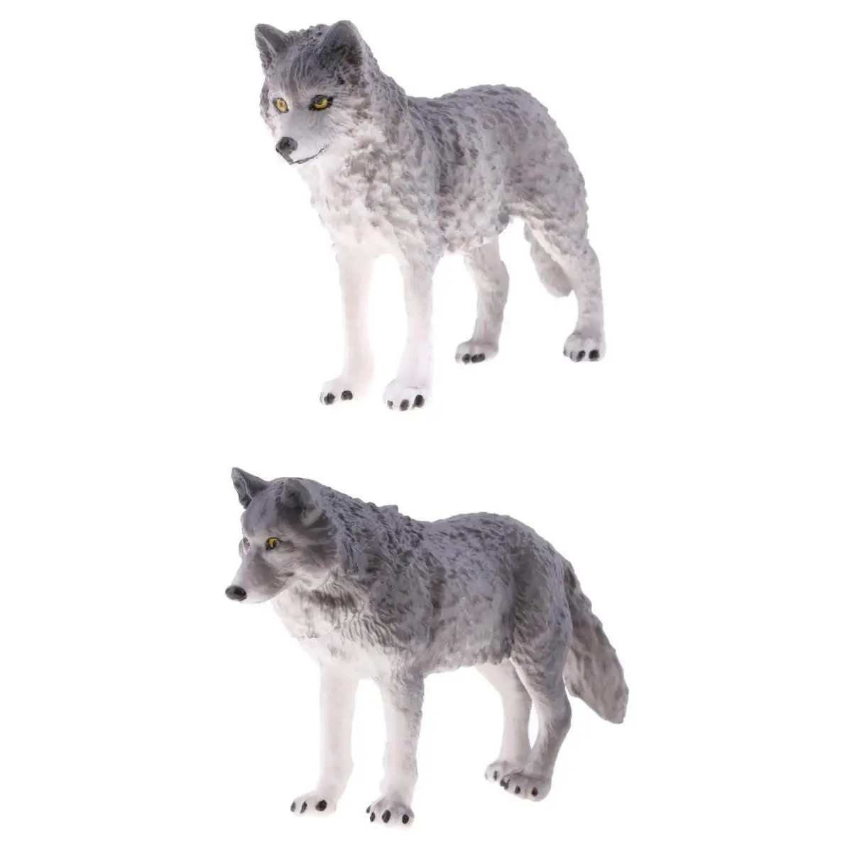 Realistic Animal Statue Eco PVC Wolf Model Figurine Educational Toy Action Figures for Home Decor Showcase