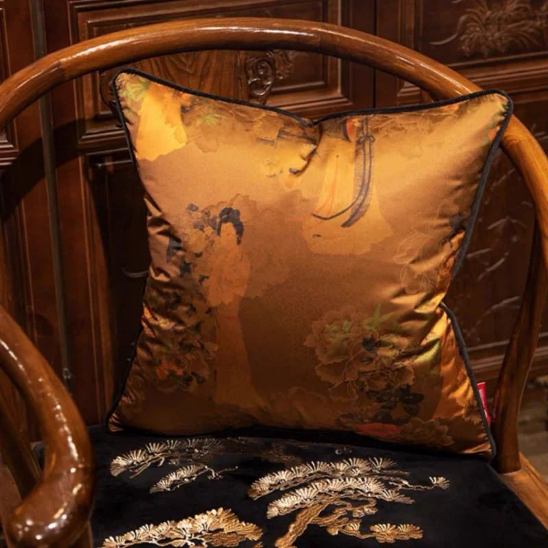 Chinese Vintage Pillows Luxury Cushion Case Retro Flora Decorative Pillow Cover For Sofa Chair Home Decorations