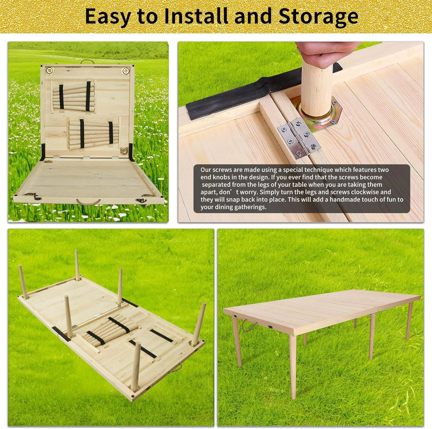 Boho Style Portable Pine Picni - Outdoor Camping Decor Ideas recension och pris