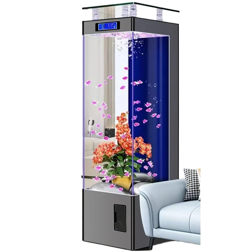 

New smart goldfish tank no need to change aquarium living room household vertical medium filtration integrated ecological glass