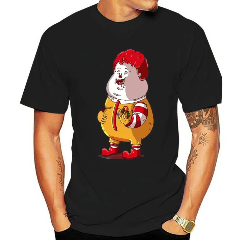 McFatty Ronald McDonald Clown Burger Fater Man Adult T Shirt Mens Shirts Short Sleeve Trend Clothing