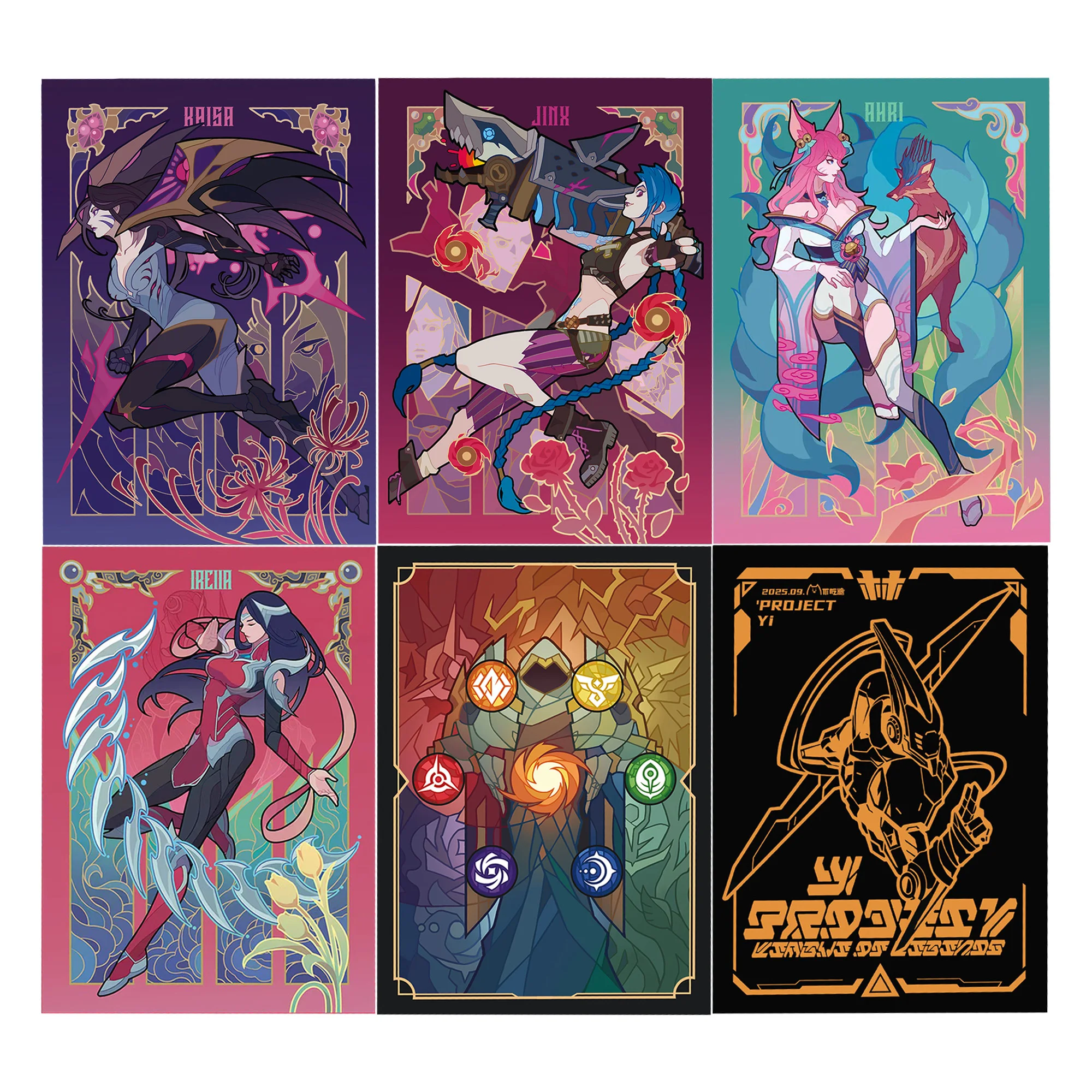 50 pièces/ensemble 66X92Mm bricolage déesse histoire Ahris carte manchon couleur Flash Ws Opcg Ptcg Tcg Kaisa carte Protection couverture cadeau jouets