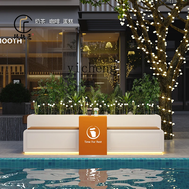 F1 Planting Box Outdoor Seat Combination Outdoor Locker Partition Fence Office Outside Flower Groove