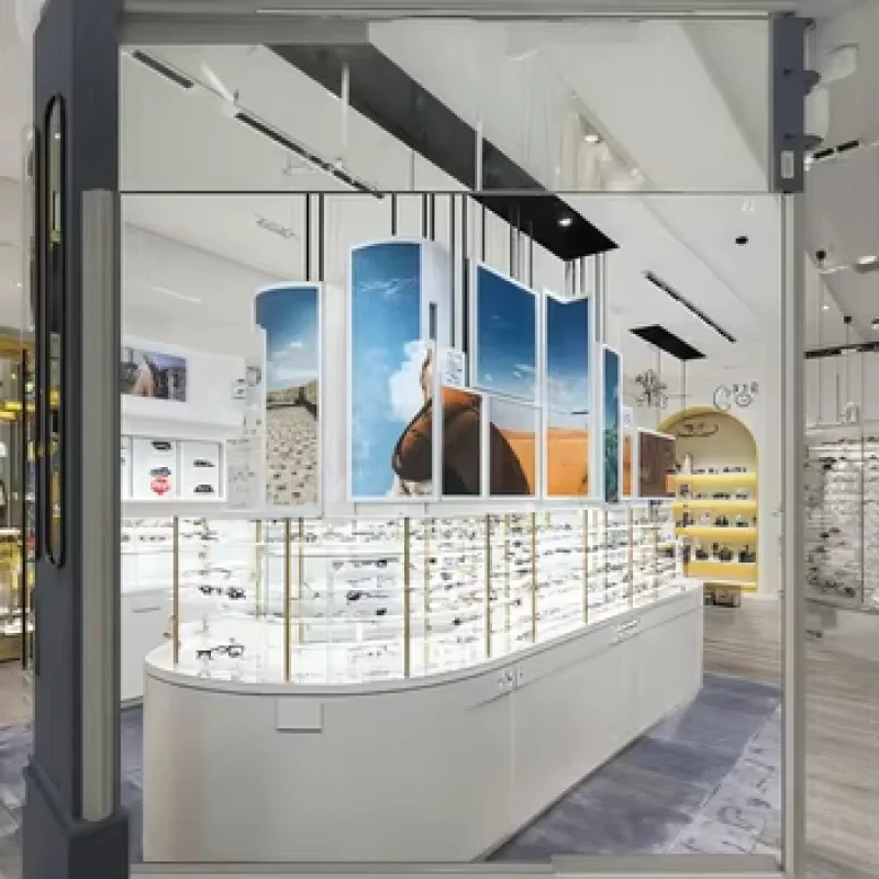 custom.XMY Custom Steel Glasses Display Shelf Optical Store Display Cabinet Eyewear Showcase-Glasses Interior Fittings Facto