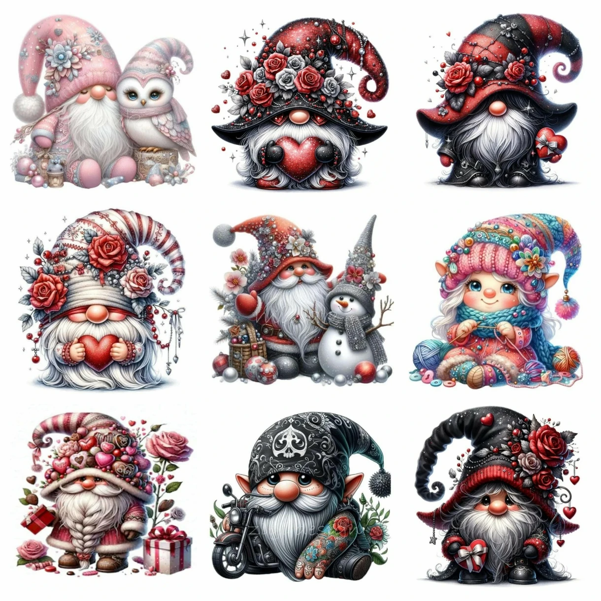 2026 New 5D DIY Cartoon Deberg Diamond Painting Christmas Dwarf Cross Embroidery Flower Handmade Diamond Mosaic Art Gift