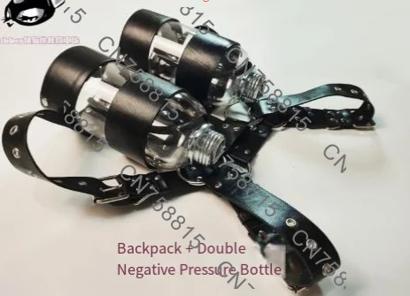 Latest rubber chemical cat gas mask negative pressure bottle backpack,double bottle breathing