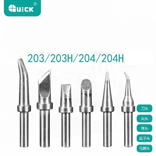 1 sztuk oryginalne szybkie 200-K IronTips dla QUICK 203 / 203H / 204 / 204H / 203D / 376D / 712 stacja lutownicza głowy