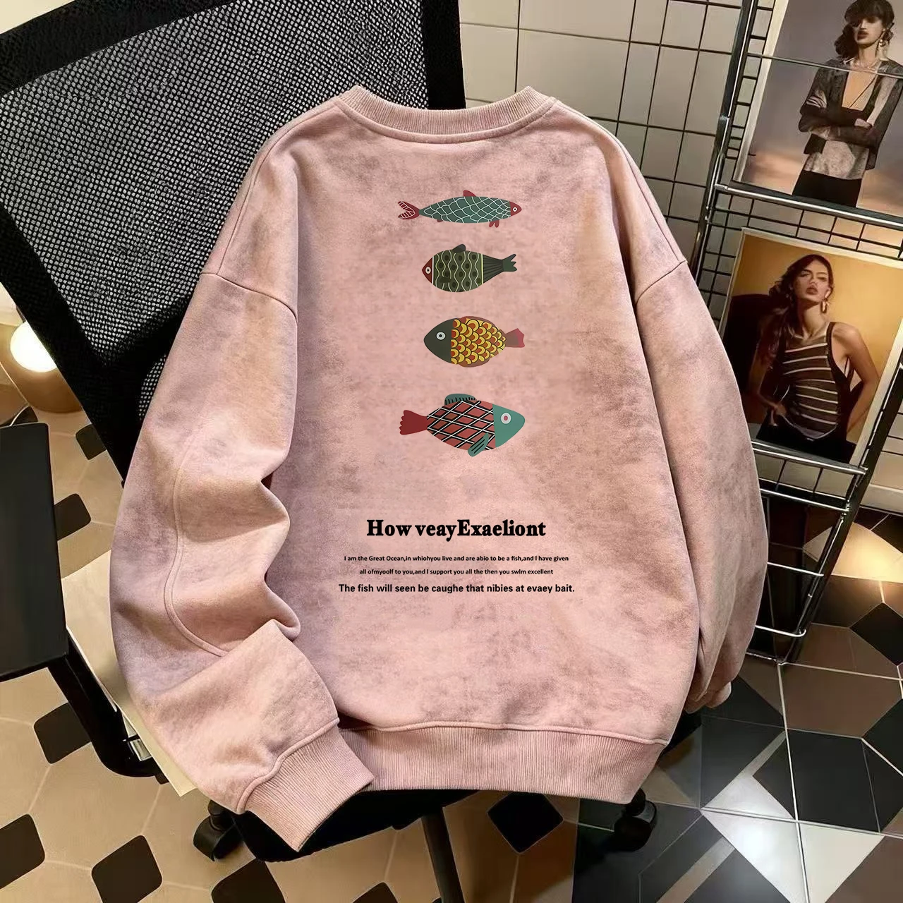 

Толстовка с капюшоном Outlet Brand Tie Dye American Sle Fce Lined Casual, теплая, для осени и зимы, молодежная, модная, с круглым вырезом...