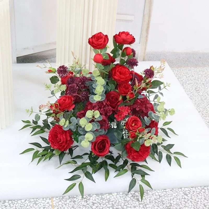 50cm Flower Ball Table Centerpiece Artificial Flower Wedding Decoration Rose Silk Hydrangea Stage Party Activity Road Lead Props