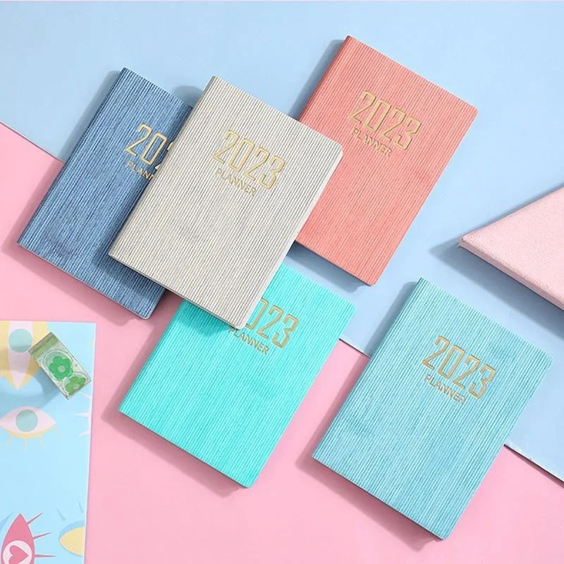 2023 A7 Mini Notebook 365 Days Portable Pocket Notepad Daily Weekly Agenda Planner Notebooks Stationery School Writing Supplies