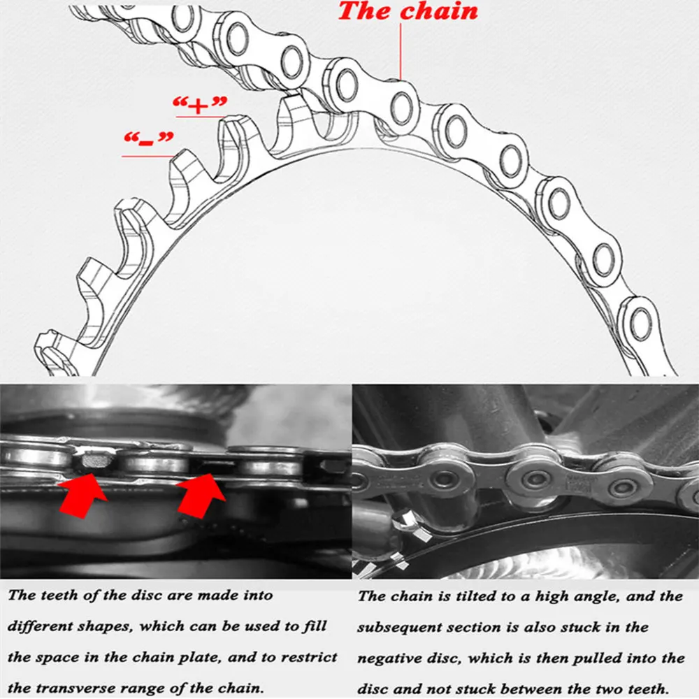 104BCD 32T Chainring,Narrow Wide chain ring MTB Mountain bike bicycle 104BCD 32T 34T 36T 38T crankset Tooth plate Parts