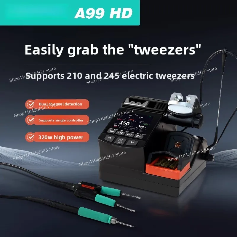 

Паяльная станция AIFEN-A99 двухканальная, мощные электрические пинцеты C210, поддерживает одноручные паяльники