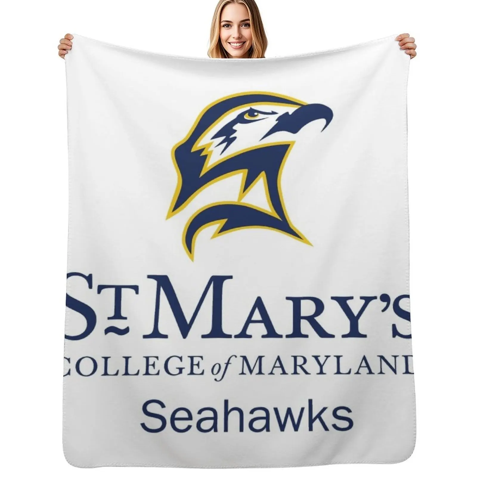 

St m4ry c0ll3g3 Throw Blanket Warm Custom Beach christmas decoration Blankets