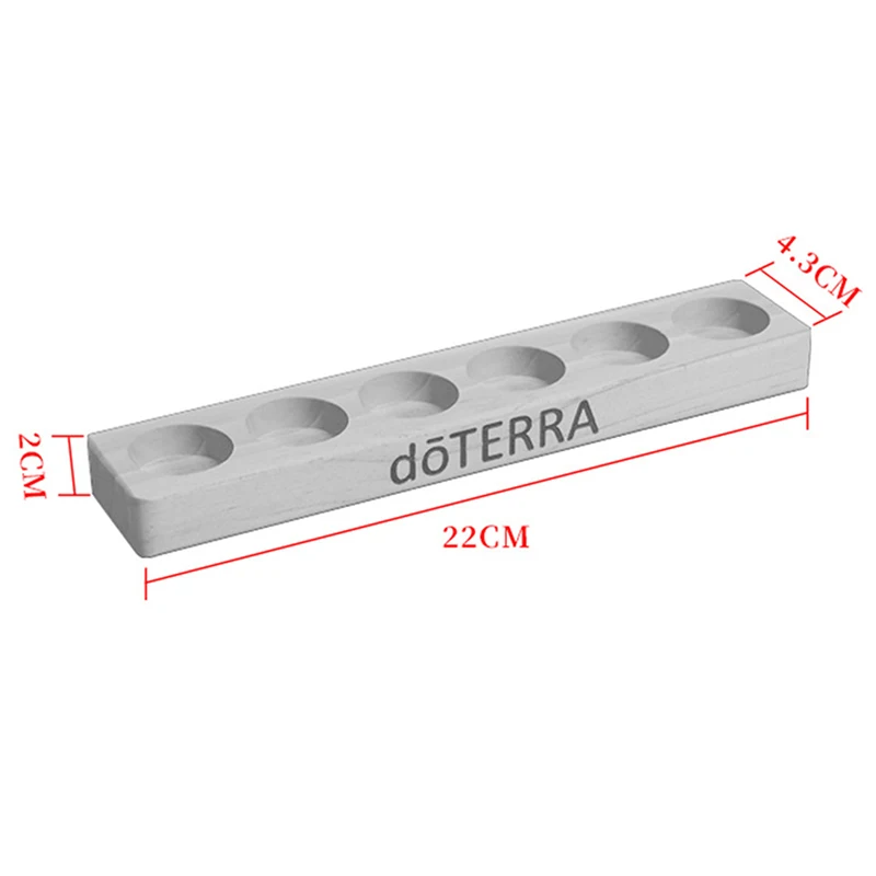 1 قطعة من الضروري النفط خشبية عرض موقف 6 حفرة الضروري النفط تخزين الرف السلس ل DoTERRA الزيوت الأساسية زجاجة عطر حامل