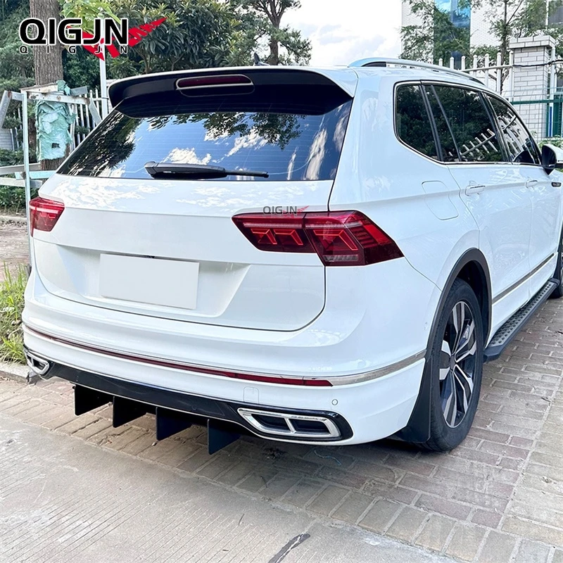 For VW Volkswagen Tiguan MK2 MK2.5 2021-2023 Rline Car Rear Lower Bumper Lip Diffuser Splitter Spoiler