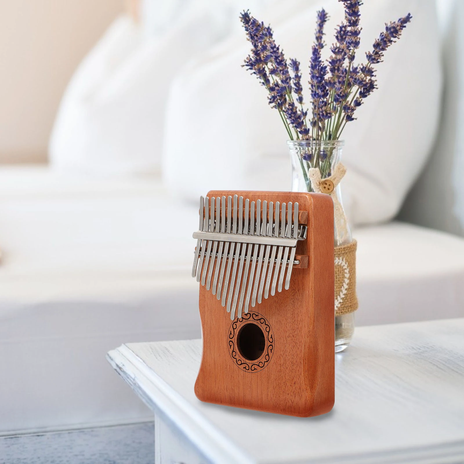 

17 Notes Thumb Piano High Quality 17 Keys Kalimba Kit Practical Wood Kalimba for Beginners Whale Pattern Mbira