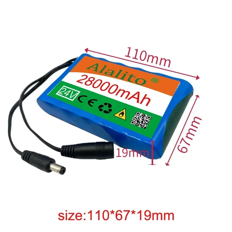 New 100% original 24V 6S1P 28000mah battery lithium ion battery pack capacity DC 12.6 v 100Ah CCTV cam Monitor