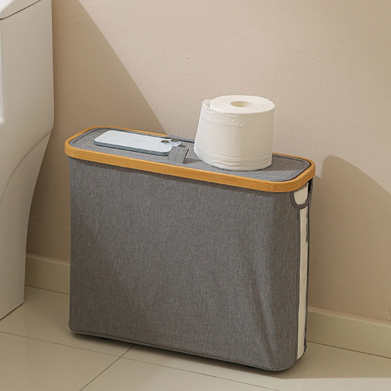 Cesta de almacenamiento de papel higiénico a prueba de polvo, duradera, impermeable, plegable, almacenamiento de papel higiénico, organizador de papel de estilo multifuncional