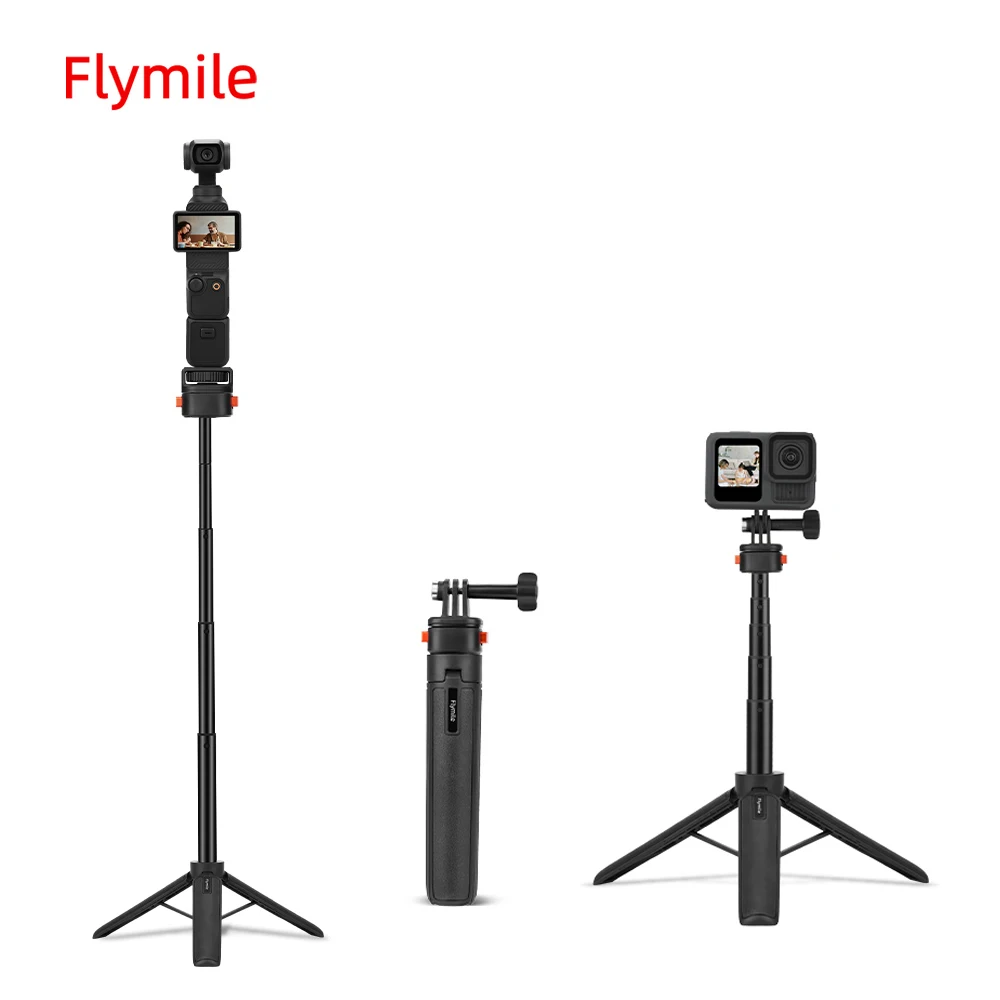 

Flymile 53cm Portable Tripod for DJI Action 5 Pro/Insta360 X4/Gopro 13 /Pocket 3 Camera Adjustable Handheld Stand Accessory