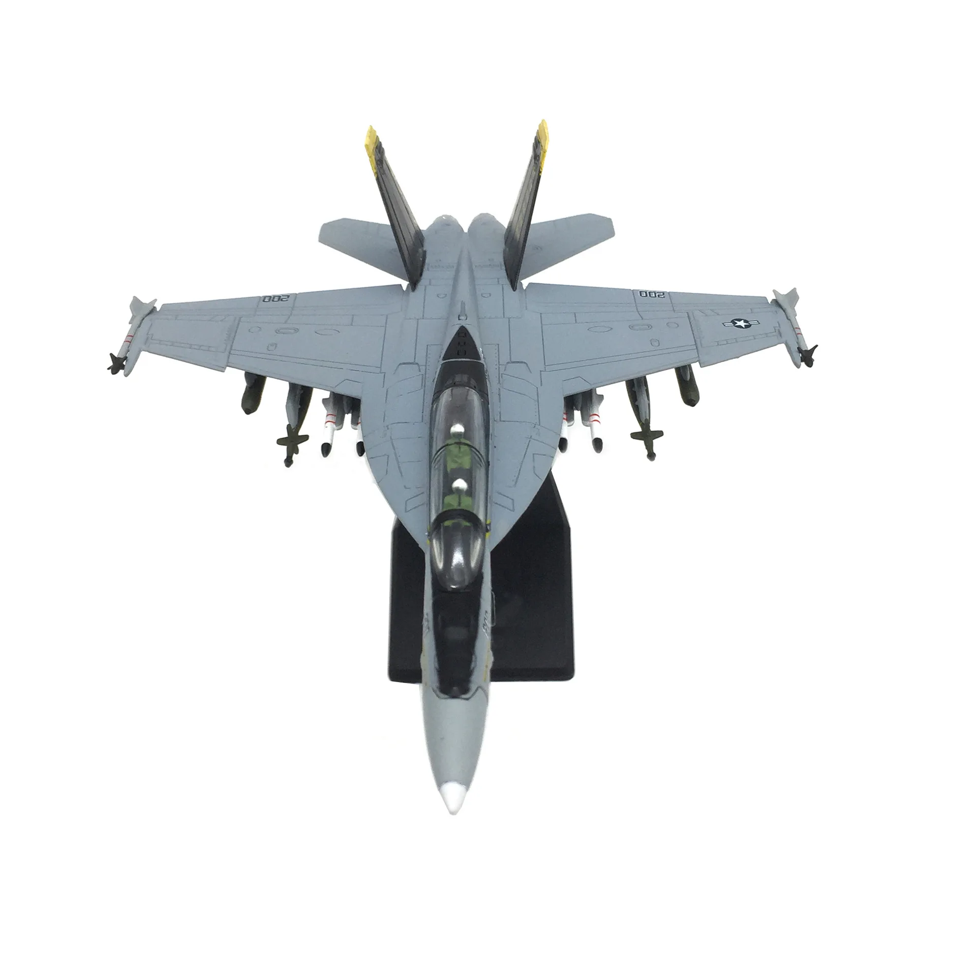 1:100 Scale U.S. F-18B Strike Fighter Simulation Alloy Aircraft Model Military Collectible Airplane Adults Fun Gift With Base