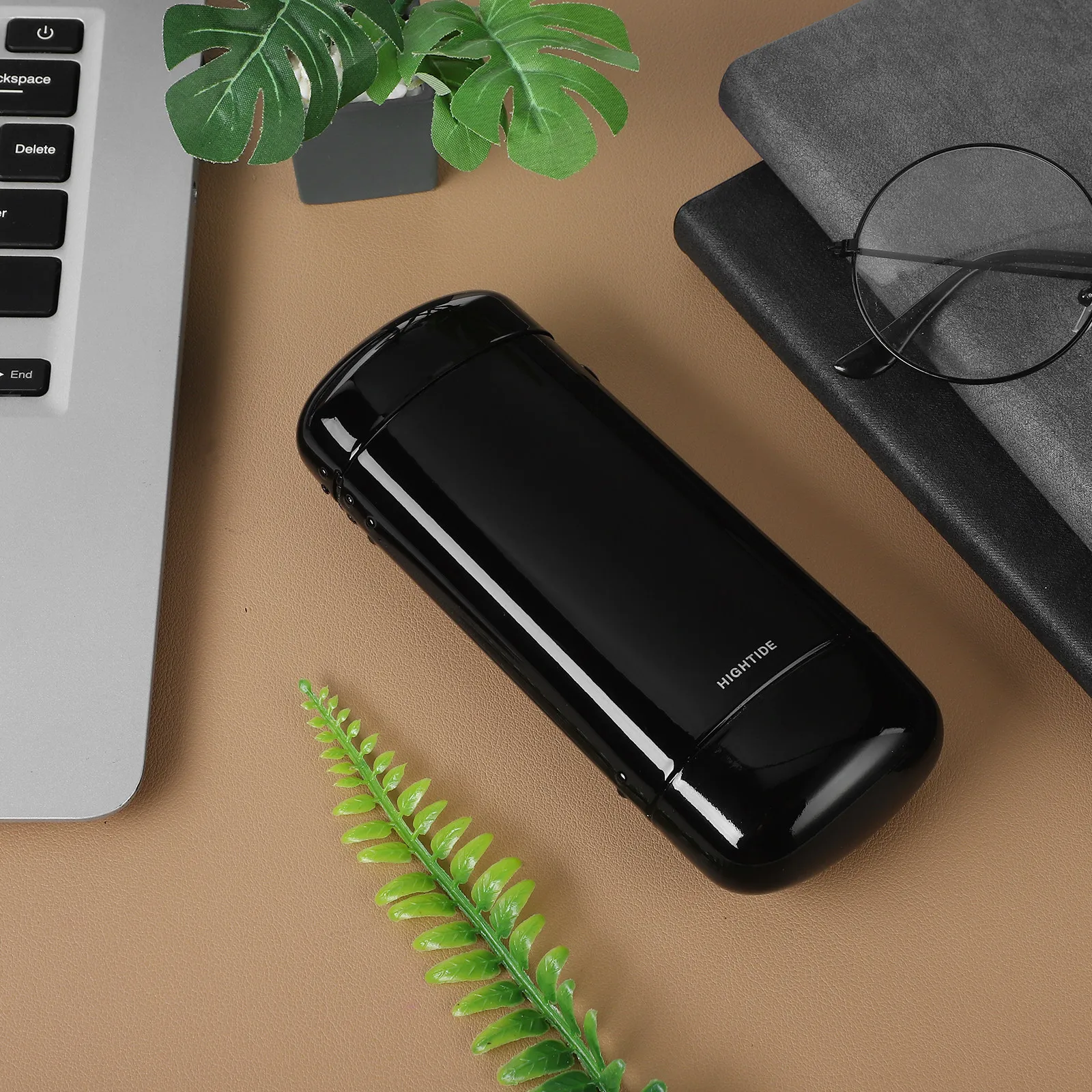 

Metal Sunglasses Case Hard Slim Cylindrical Eyeglass Case Sturdy Scratch Resistant Soft Lining Side Button Easy Operation Travel